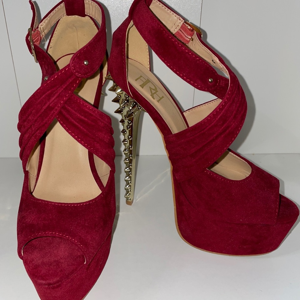 Red Spiked Heels